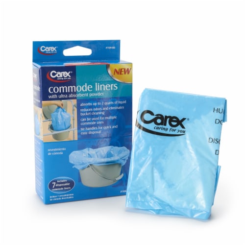 Carex Commode Liners with Ultra Absorbent Powder
