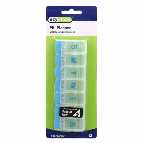 Ezy Dose Weekly Pill Planner with Push Buttons
