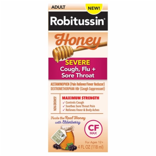 Robitussin Honey Severe Cough, Flu + Sore Throat