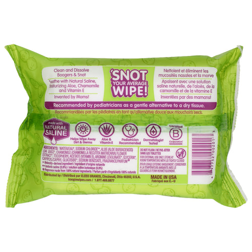Boogie Wipes Gentle Saline Nose Wipes