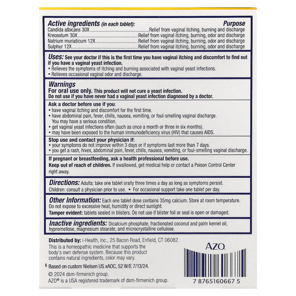 AZO Yeast Plus Dual Relief