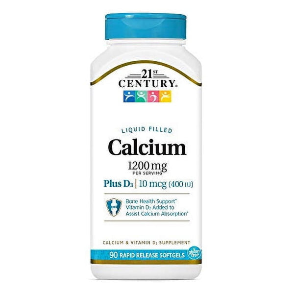 21st Century Liquid Filled Calcium 1200 mg Plus D3