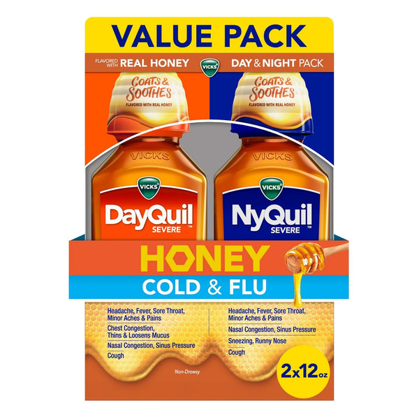 Vicks NyQuil Severe Honey Cold & Flu Liquid