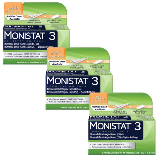 Monistat 3 Combination Pack - 3-Day Suppositories + external cream