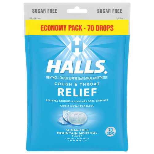 Halls Sugar Free Cough & Throat Relief