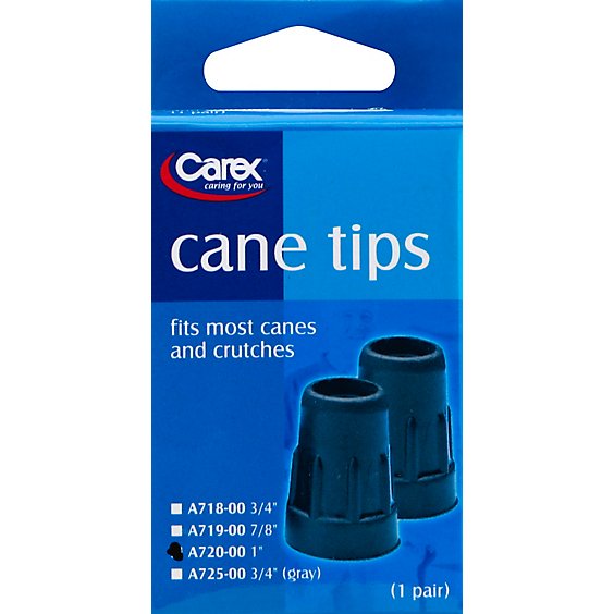 Carex Cane Tips - 1 in, Black