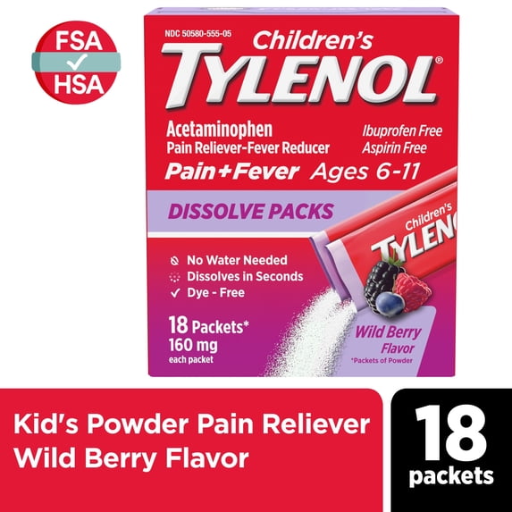 Tylenol Children's Pain + Fever Dissolve Packs