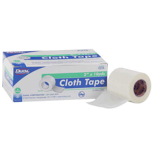 Dukal Cloth Tape - 1" x 10 yd, 12 rolls