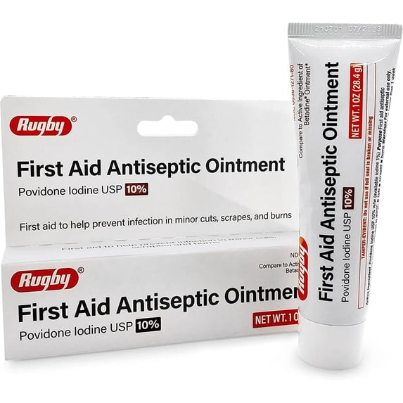 Rugby First Aid Antiseptic Ointment Povidone Iodine 10%