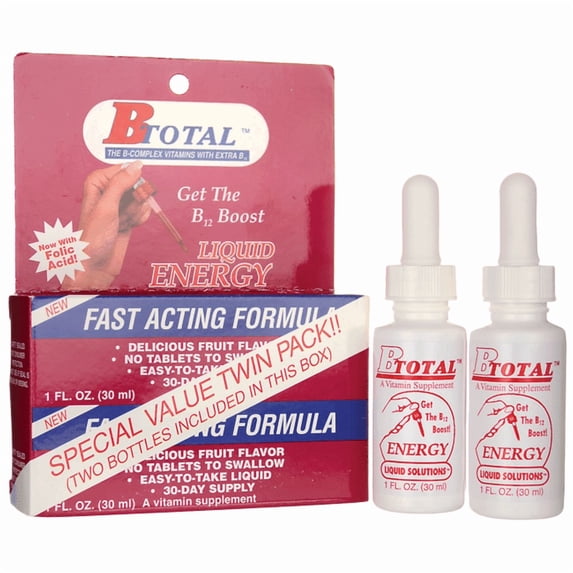 B-Total Sublingual Liquid B-Complex Twin Pack