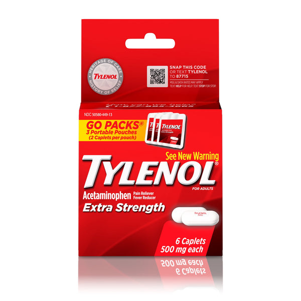 Tylenol Extra Strength Caplets (Handy Solutions travel pack)