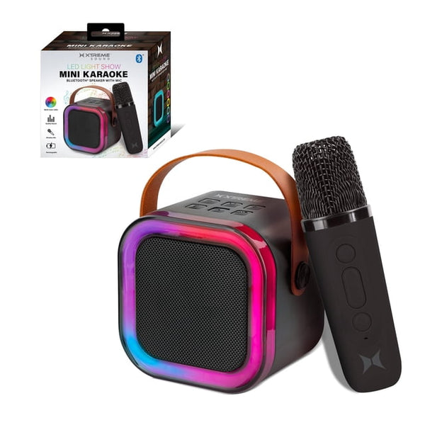 Xtreme Sound LED Light Show Mini Karaoke Bluetooth Speaker with Mic