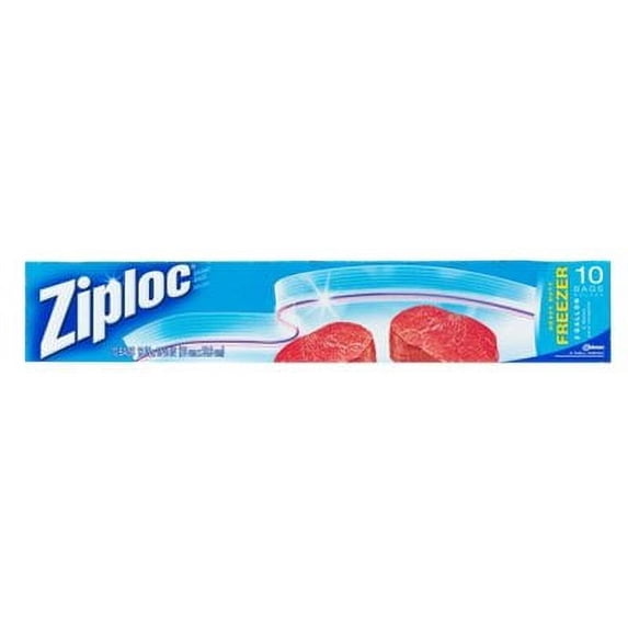 Ziploc Freezer Bags - 2 Gallon, 10 ct