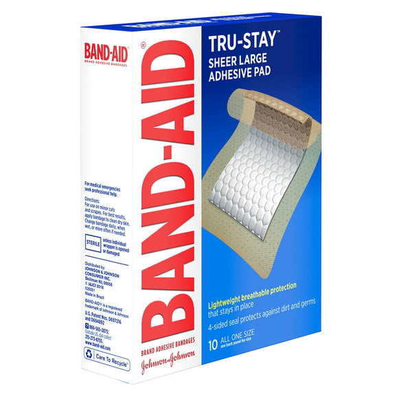 Band-Aid Tru-Stay Sheer Large Adhesive Pads