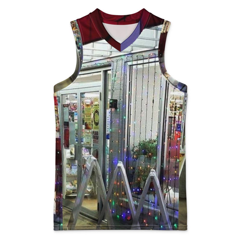 Youth Photo Basketball Jersey with a customer photo on it
