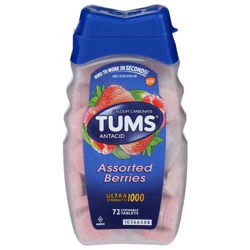Tums Ultra Strength 1000 - Assorted Berries / 72 ct
