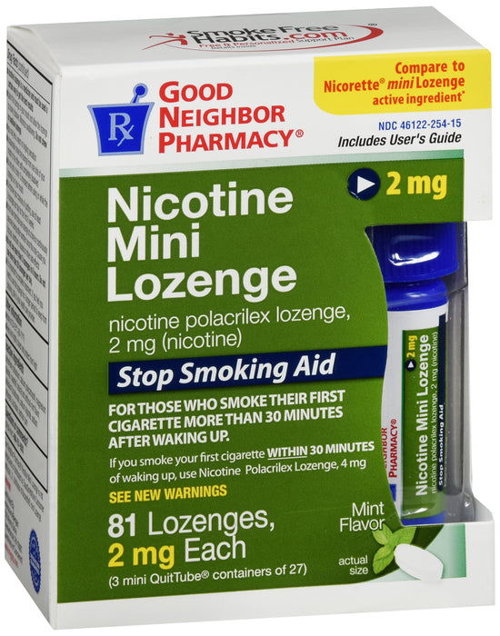 Good Neighbor Pharmacy Nicotine Mini Lozenge - 2 mg, 81 ct