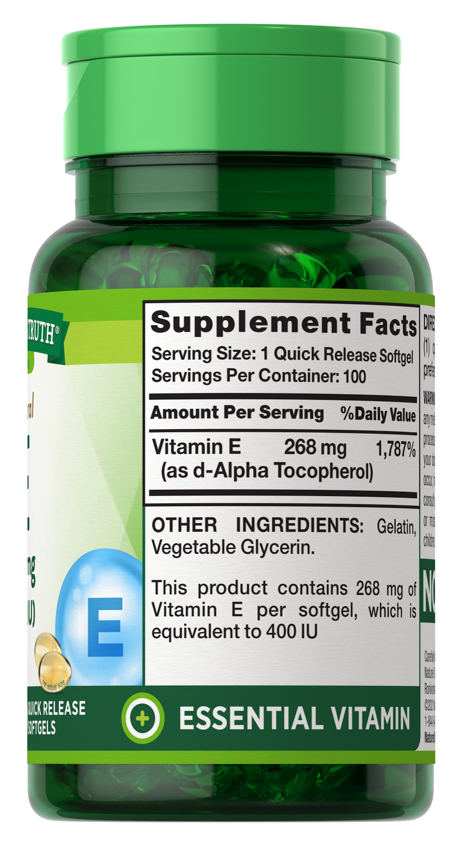 Nature's Truth Vitamin E - 100 ct