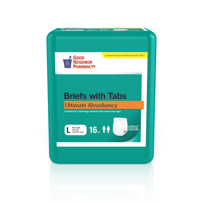 Good Neighbor Pharmacy Briefs with Tabs, Ultimate Absorbency