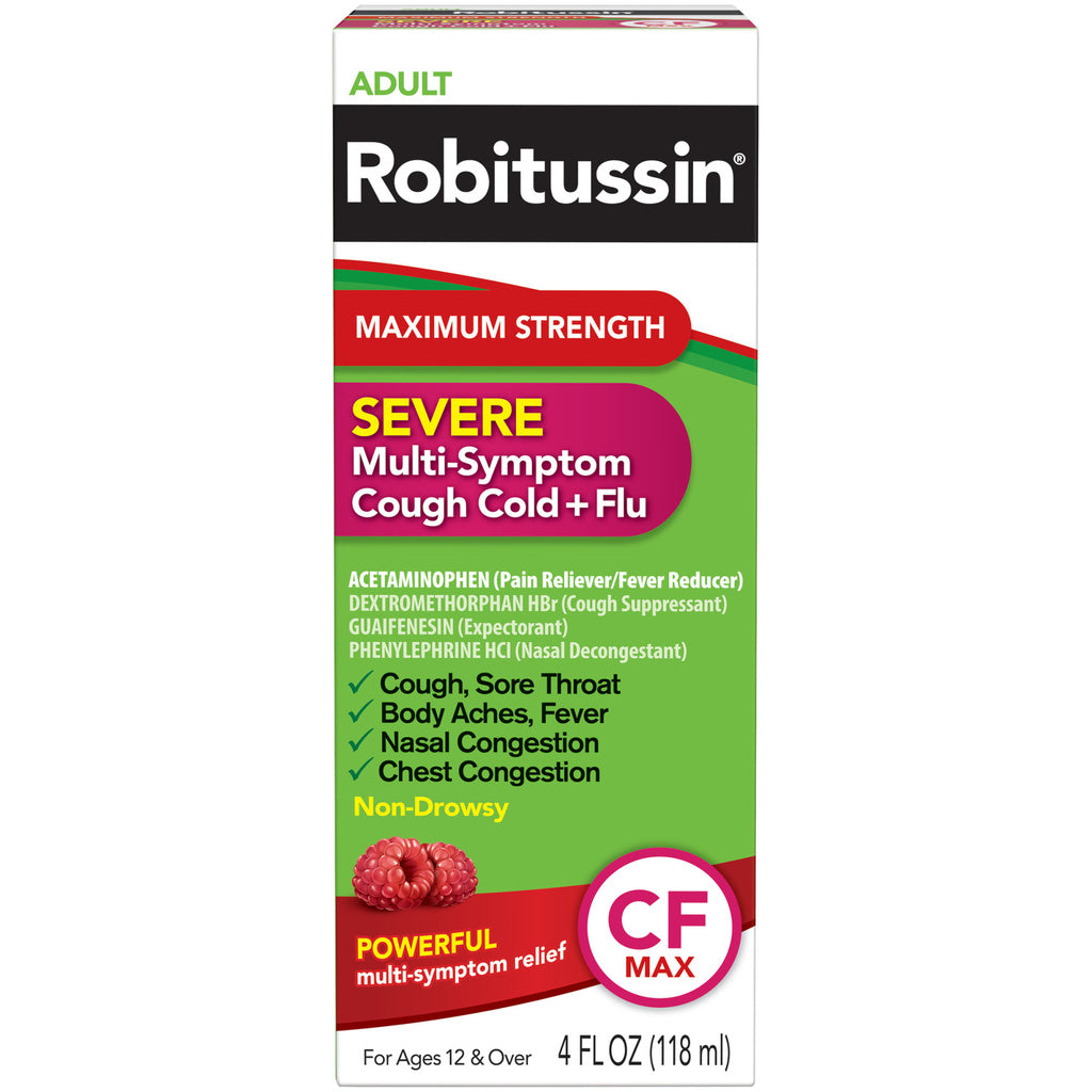 Robitussin Severe Multi-Symptom Cough Cold + Flu CF Max