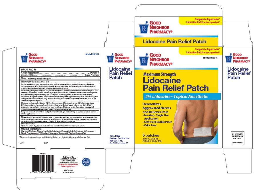 Good Neighbor Pharmacy Lidocaine Pain Relief Patch