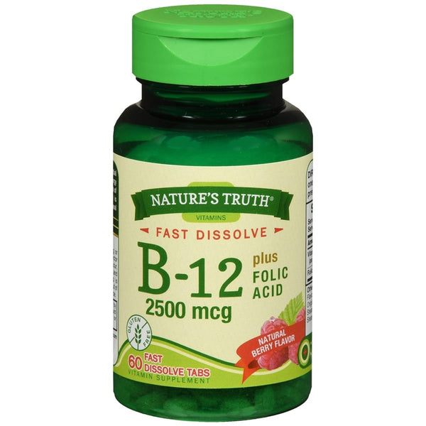 Nature's Truth Fast Dissolve B-12 plus Folic Acid