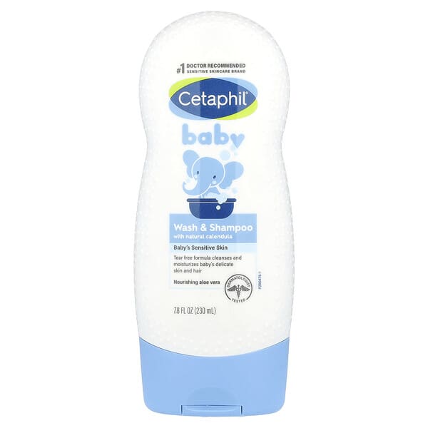 Cetaphil Baby Wash & Shampoo - With calendula, 7.8 oz (230 mL)