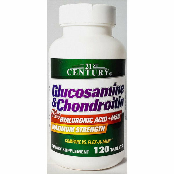 21st Century Glucosamine & Chondroitin Plus Hyaluronic Acid + MSM Maximum Strength