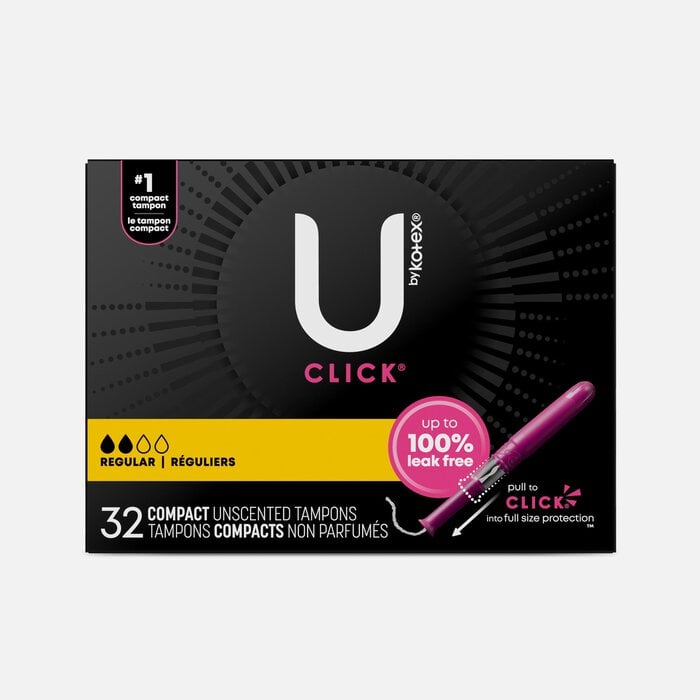 U by Kotex Click Compact Tampons - Regular / 32 ct