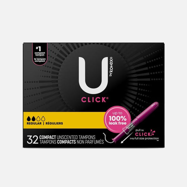 U by Kotex Click Compact Tampons - Regular / 32 ct