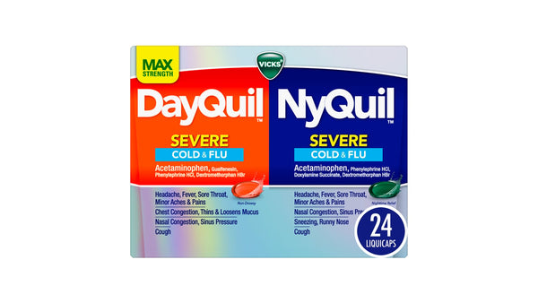 Vicks DayQuil/NyQuil Severe Cold & Flu LiquiCaps Combo Pack