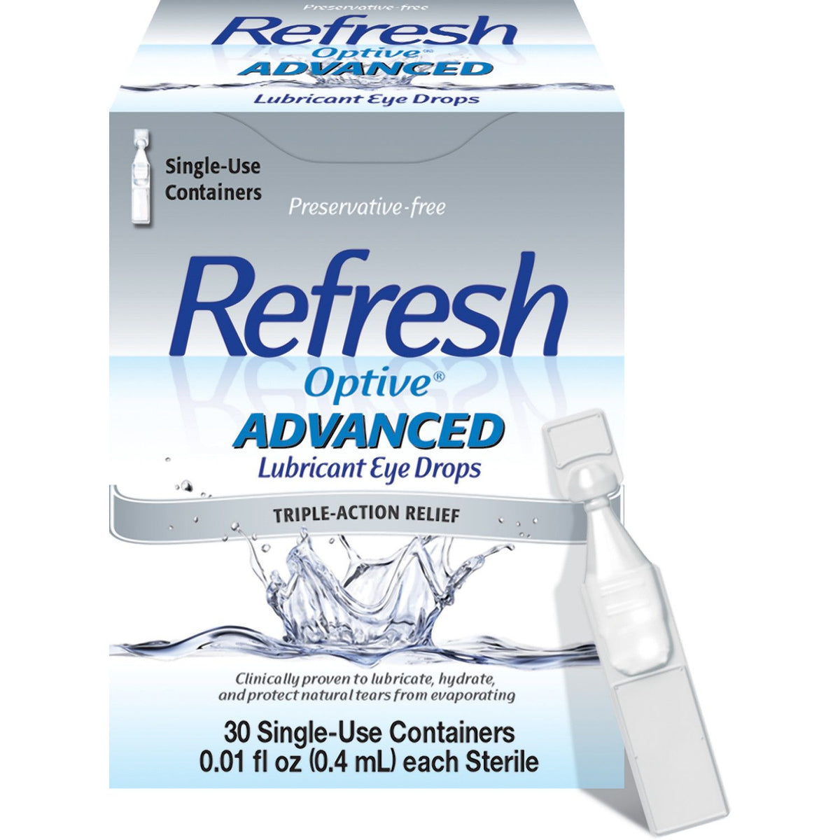 Refresh Optive Advanced Lubricant Eye Drops - 30 ct