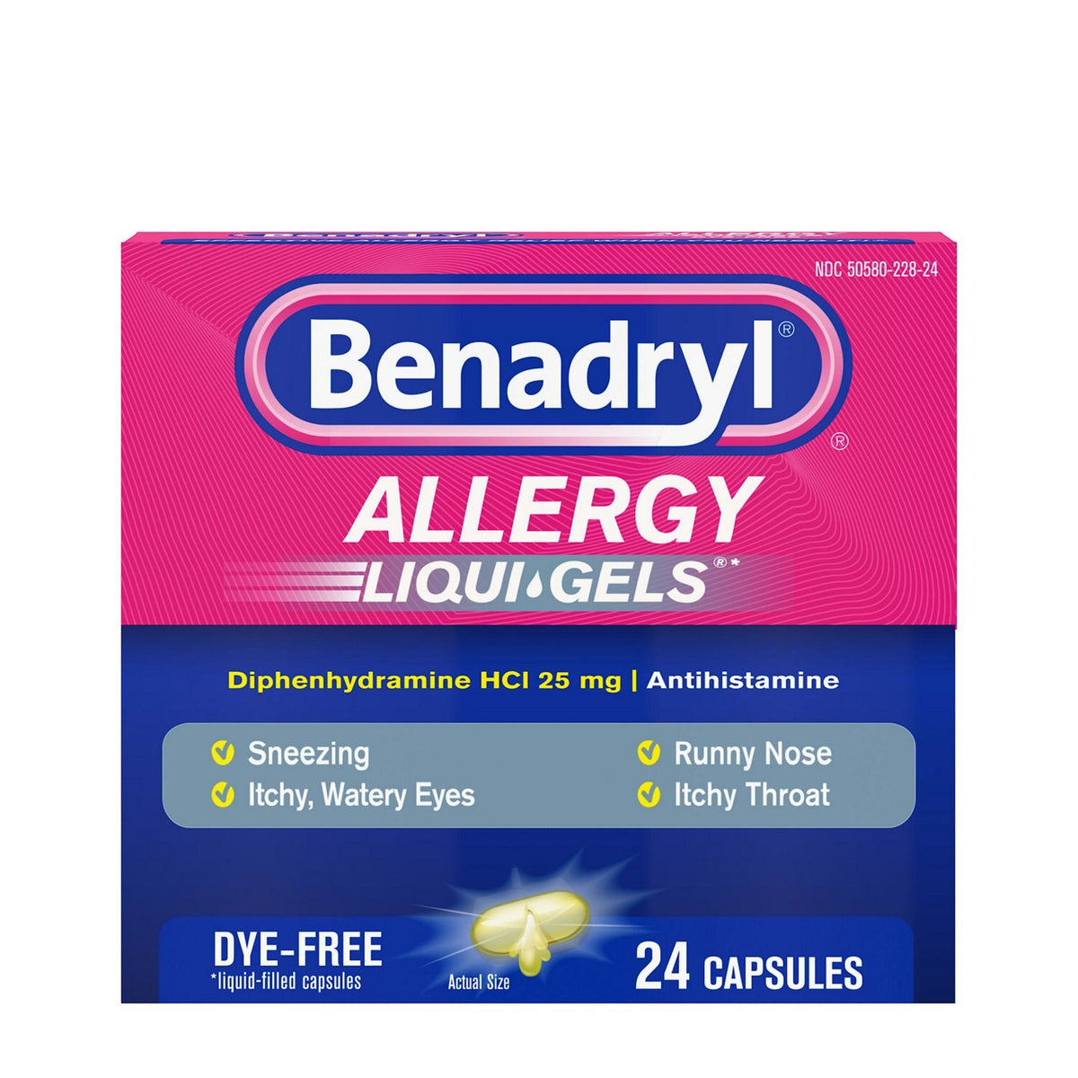 Benadryl Allergy - Dye-Free Liqui-Gels / 24 ct