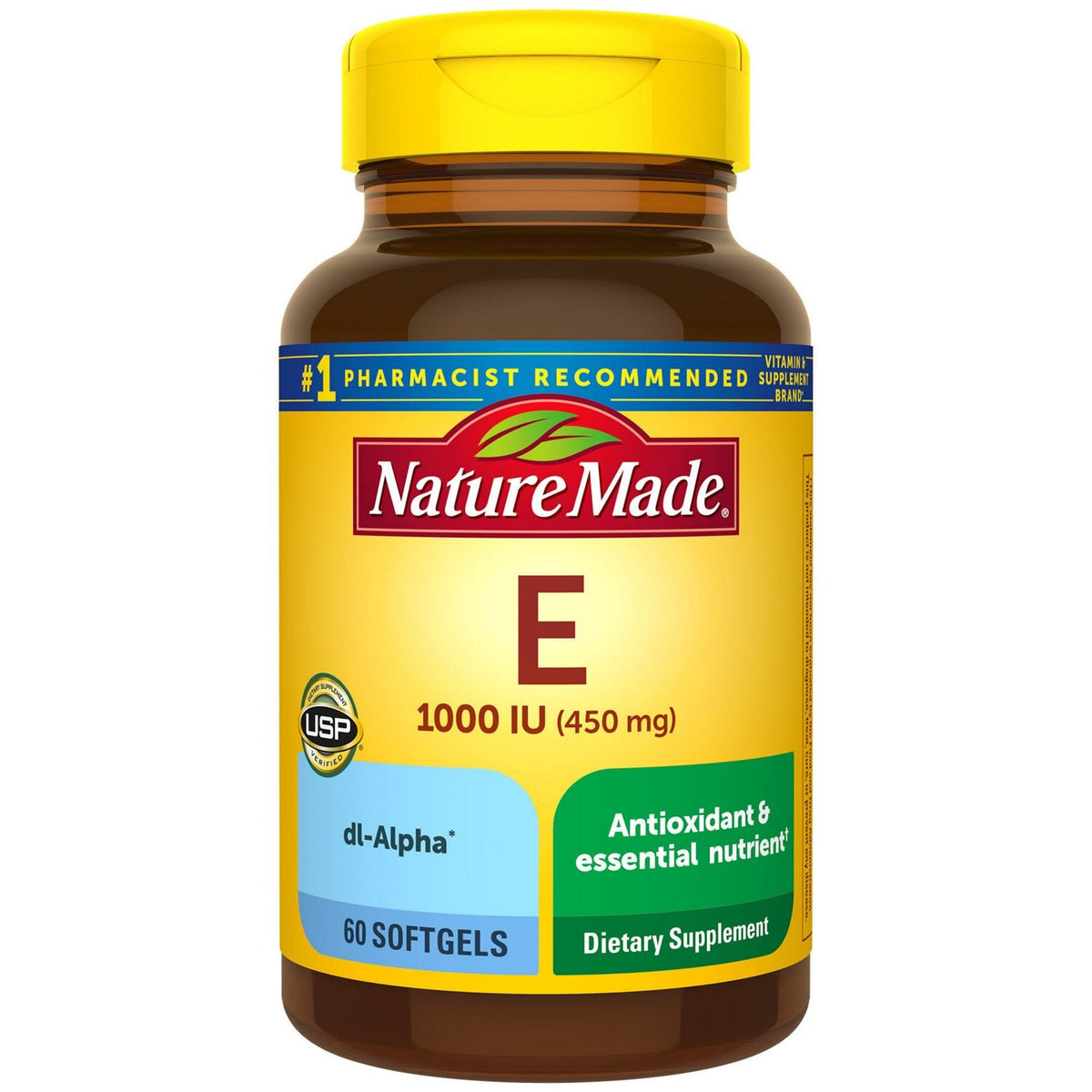 Nature Made Vitamin E - Softgels / 1000 IU (450 mg), 60 ct