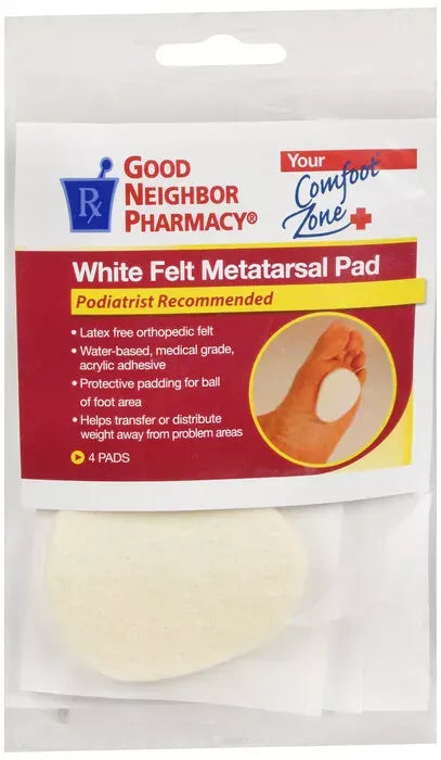 Good Neighbor Pharmacy White Felt Metatarsal Pad