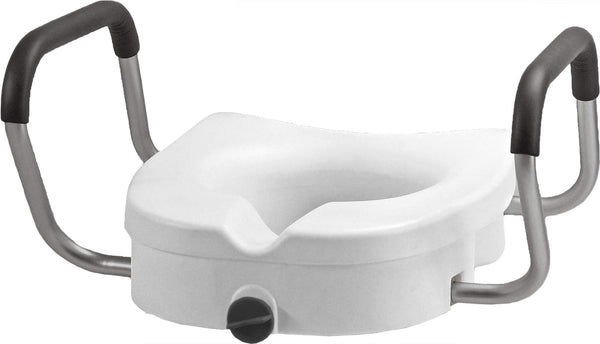 Nova Raised Toilet Seat with Arms, Locking