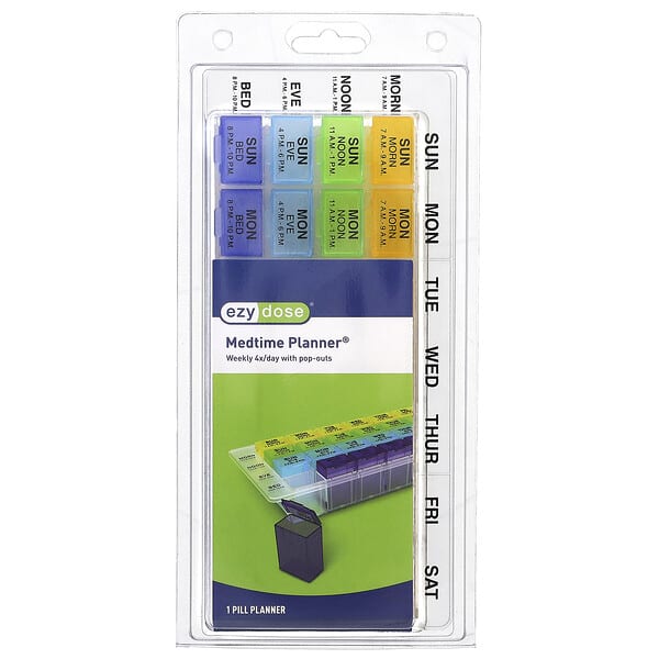 Ezy Dose Medtime Planner Weekly 4x/Day with Pop-Outs