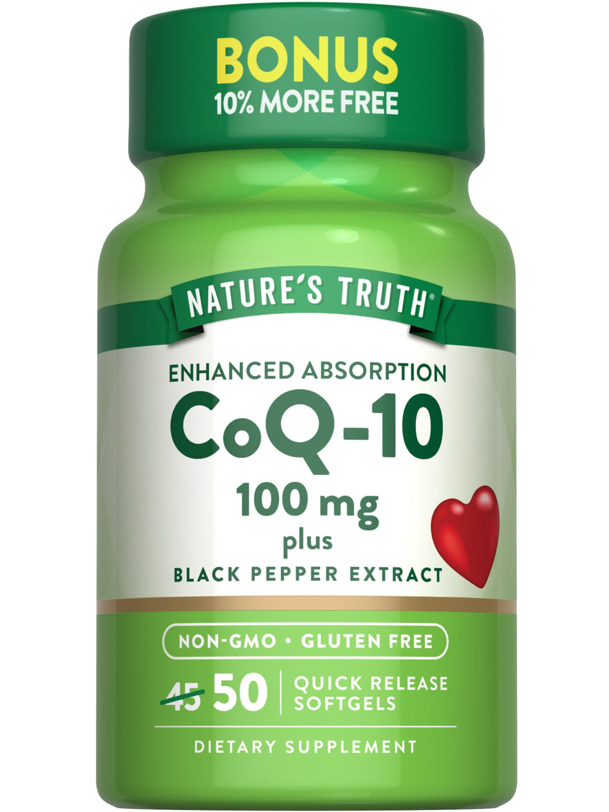 Nature's Truth CoQ-10 plus Black Pepper Extract