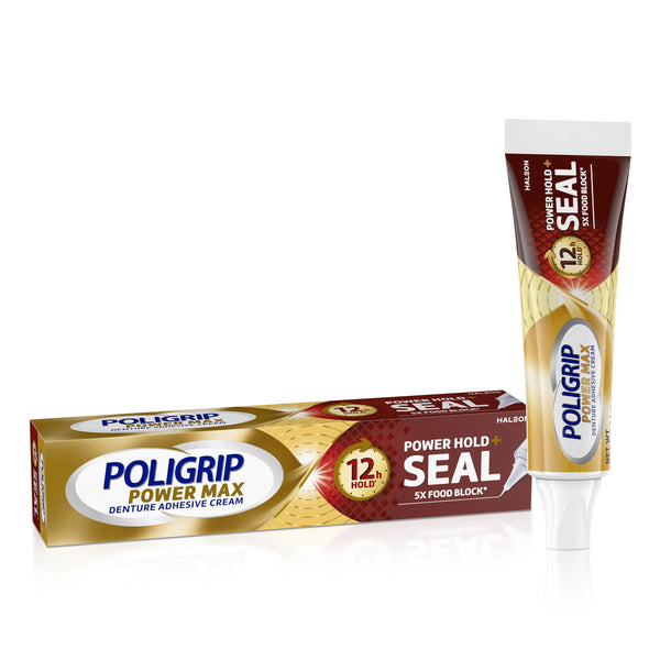 Poligrip Power Max Power Hold + Seal Denture Adhesive Cream