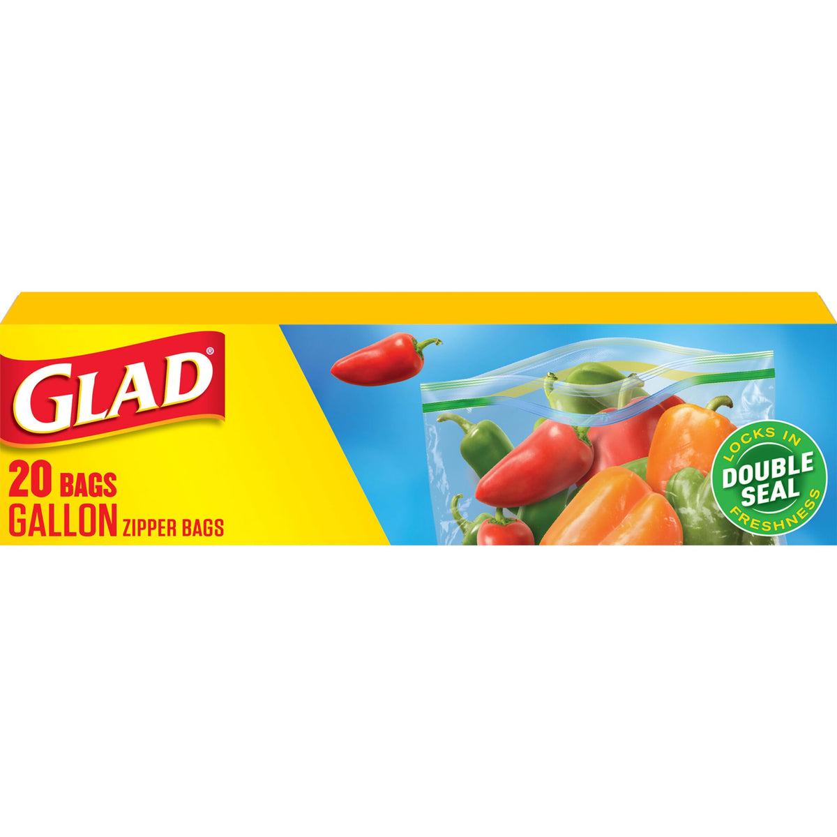 Glad Gallon Storage Zipper Bags
