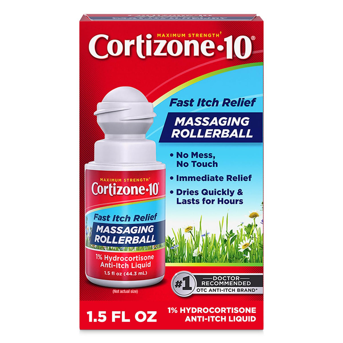 Cortizone-10 Maximum Strength Massaging Rollerball Anti-Itch Liquid