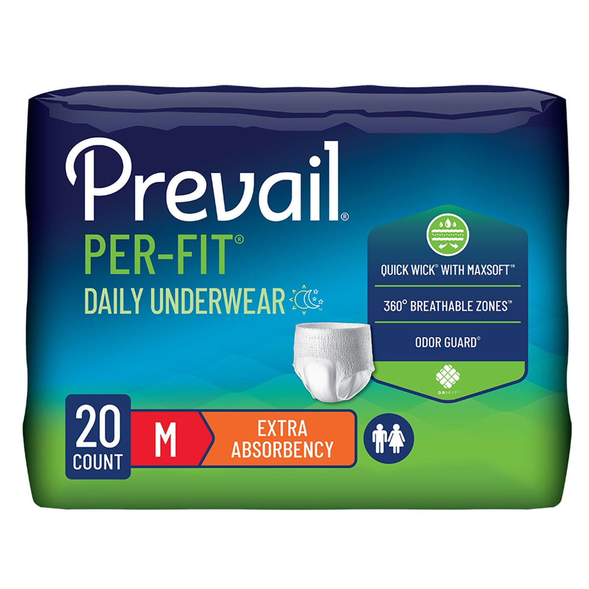 Prevail Daily Underwear - Medium, Extra Absorbency / 20 ct
