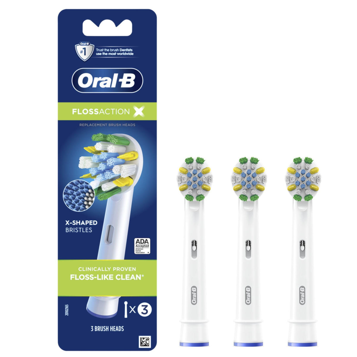 Oral-B FlossAction Replacement Brush Heads - 3 ct