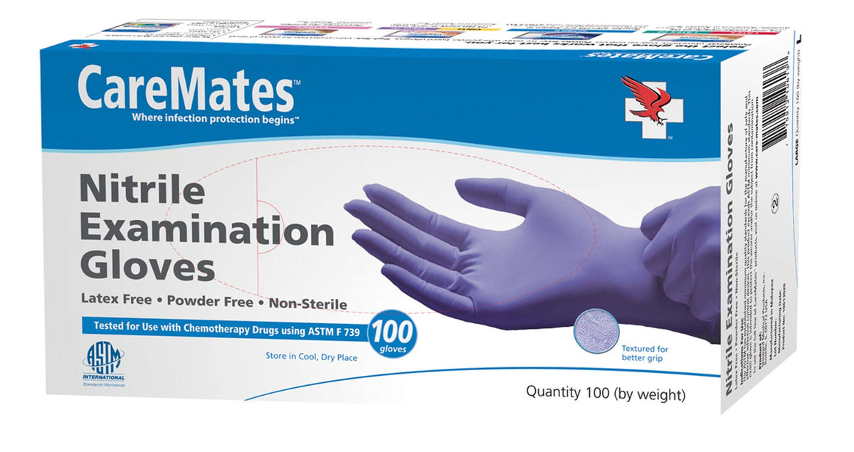 CareMates Nitrile Examination Gloves