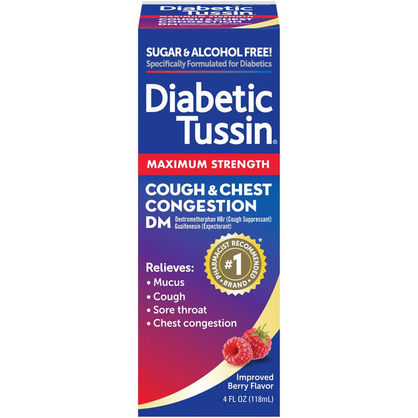 Diabetic Tussin DM Maximum Strength Cough & Chest Congestion - 4 fl oz