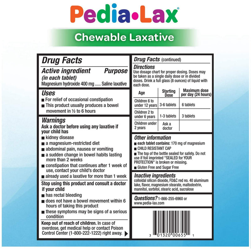 Pedia-Lax Chewable Laxative