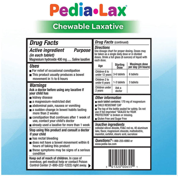 Pedia-Lax Chewable Laxative