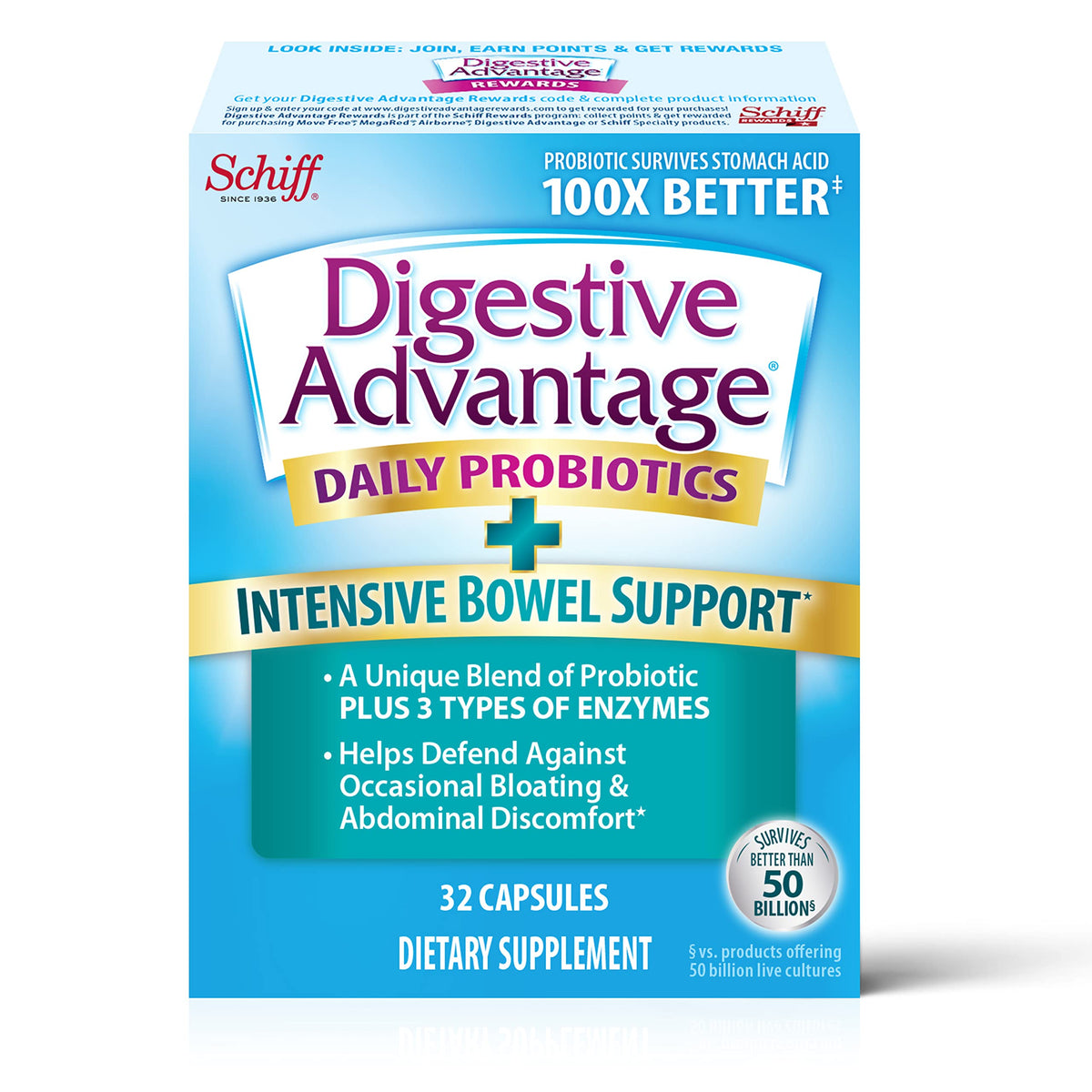 Digestive Advantage Intensive Bowel Support Daily Probiotics