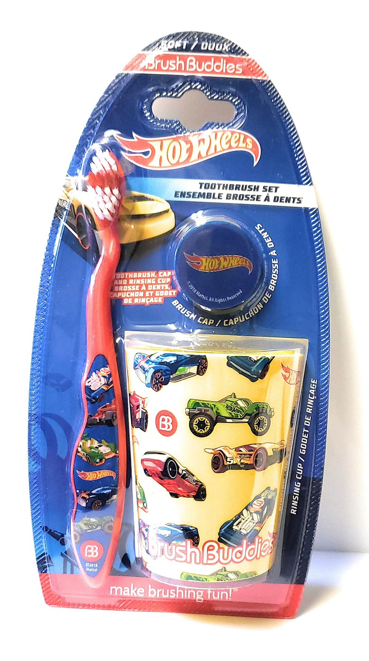 Brush Buddies Toothbrush & Rinsing Cup Set - Hot Wheels
