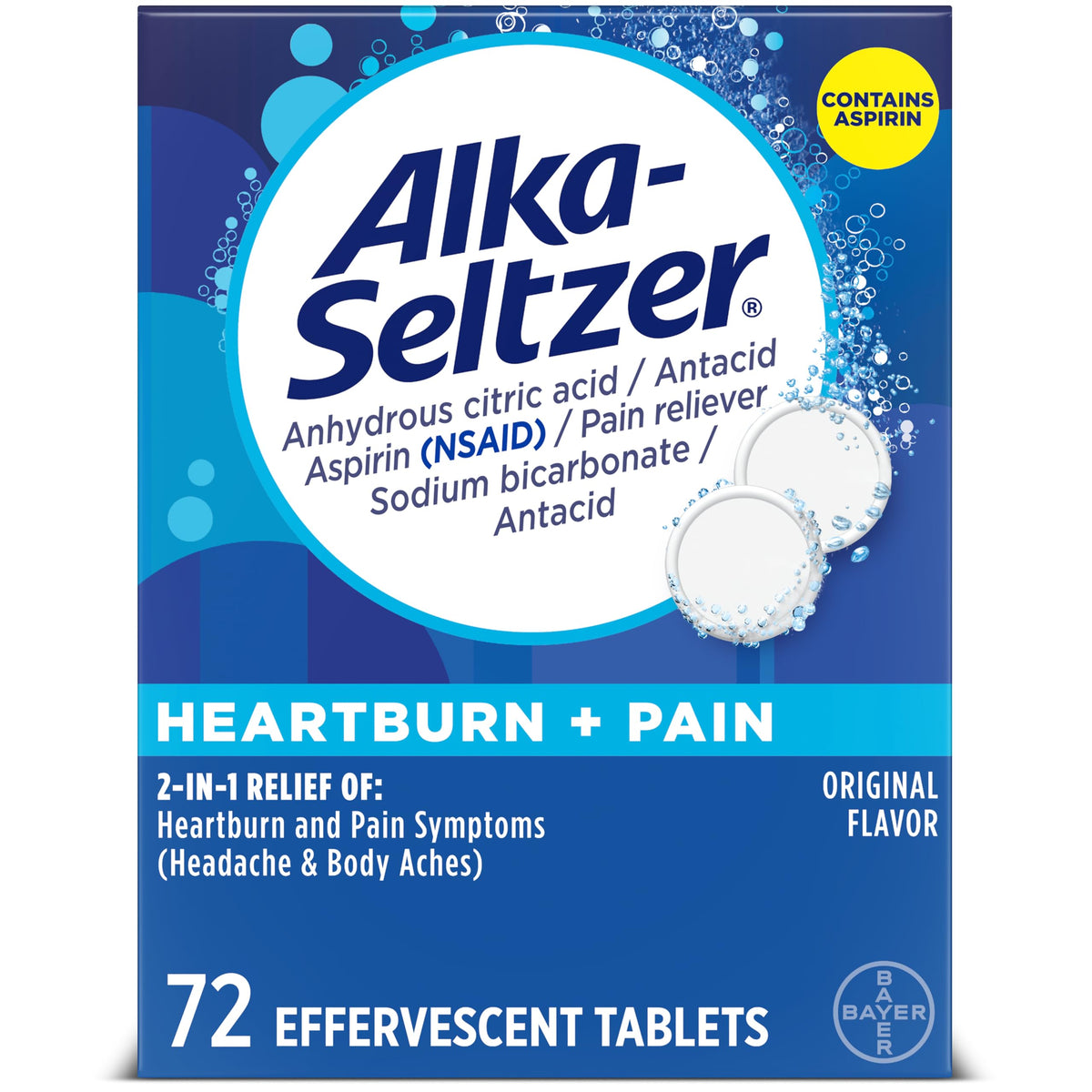 Alka-Seltzer Heartburn + Pain Effervescent Tablets